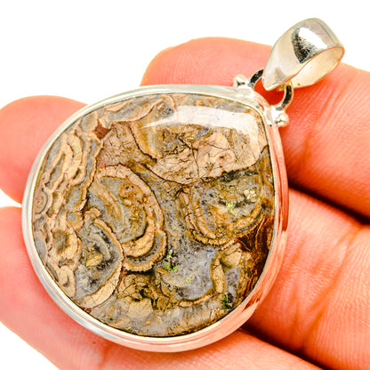 Mushroom Ryolite Pendants handcrafted by Ana Silver Co - PD10745