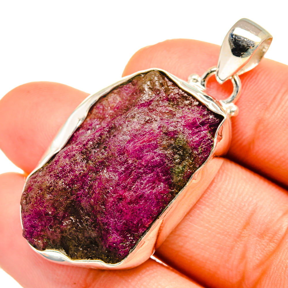 Ruby Zoisite Pendants handcrafted by Ana Silver Co - PD10746