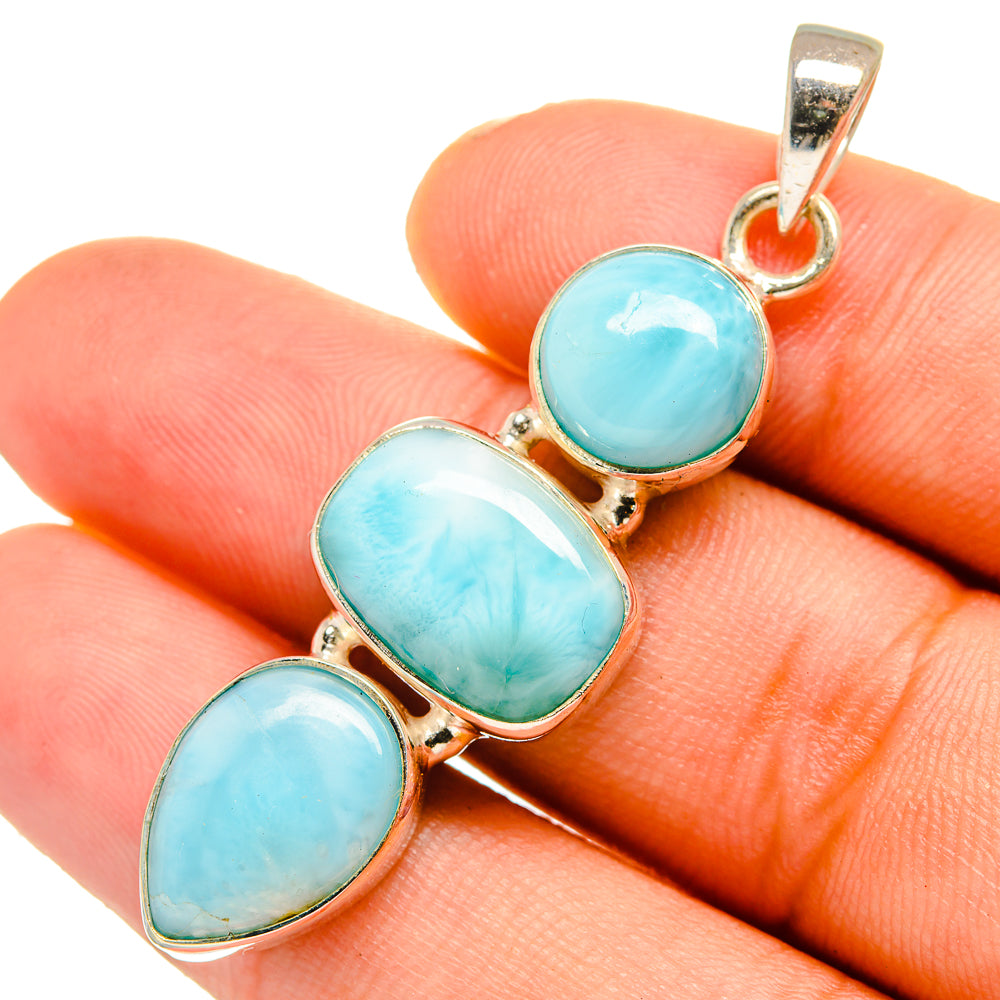 Larimar Pendants handcrafted by Ana Silver Co - PD10759