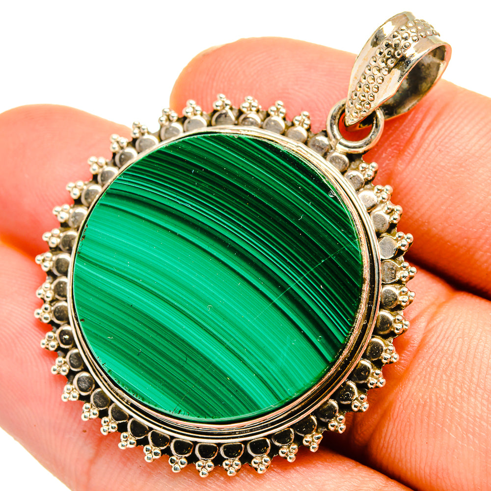 Malachite Pendants handcrafted by Ana Silver Co - PD10760