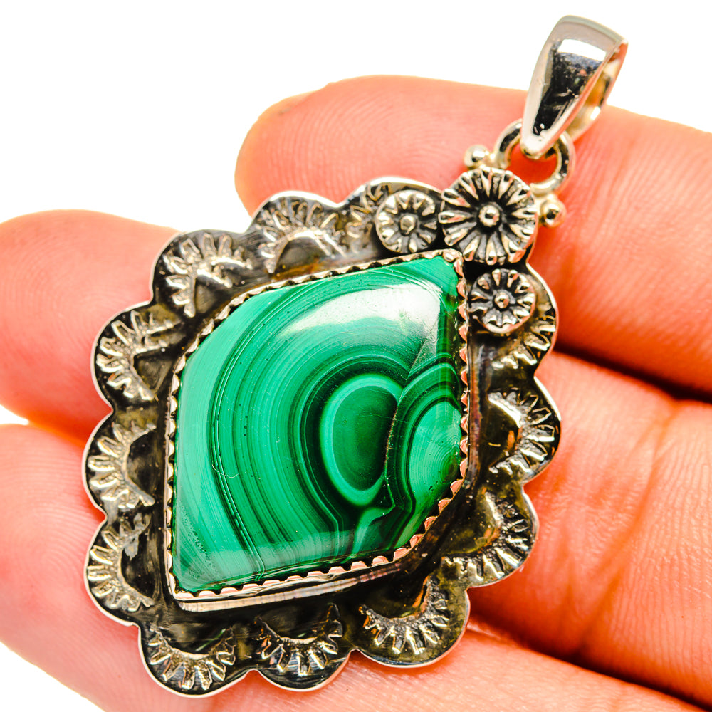 Malachite Pendants handcrafted by Ana Silver Co - PD10761
