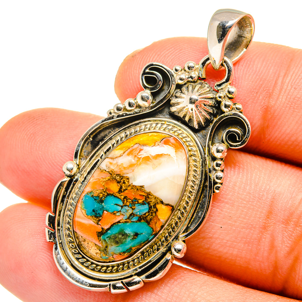 Spiny Oyster Turquoise Pendants handcrafted by Ana Silver Co - PD10766