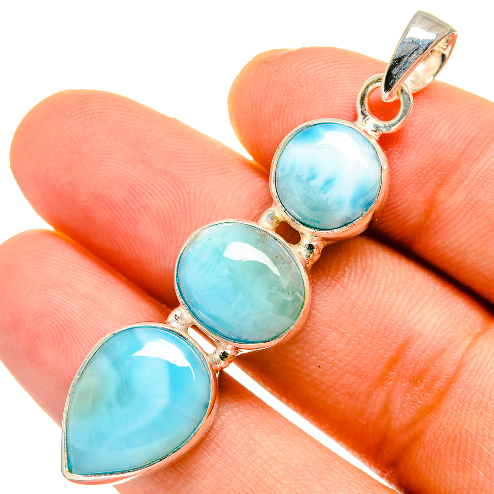 Larimar Pendants handcrafted by Ana Silver Co - PD10771