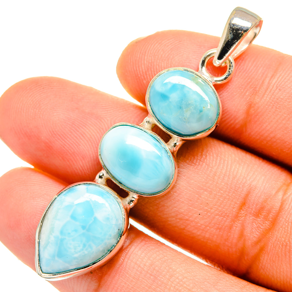 Larimar Pendants handcrafted by Ana Silver Co - PD10772