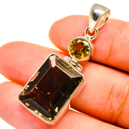 Smoky Quartz Pendants handcrafted by Ana Silver Co - PD10775