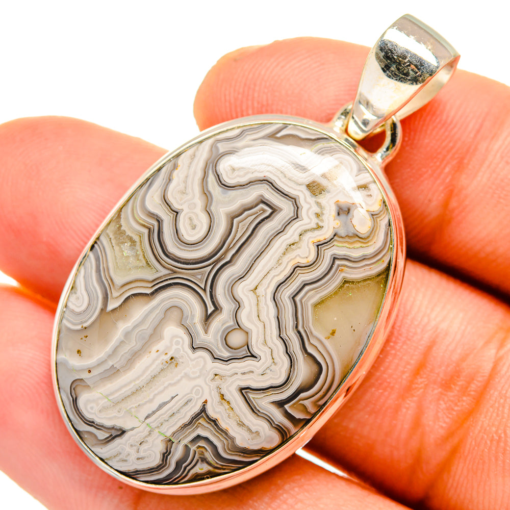 Laguna Lace Agate Pendants handcrafted by Ana Silver Co - PD10784