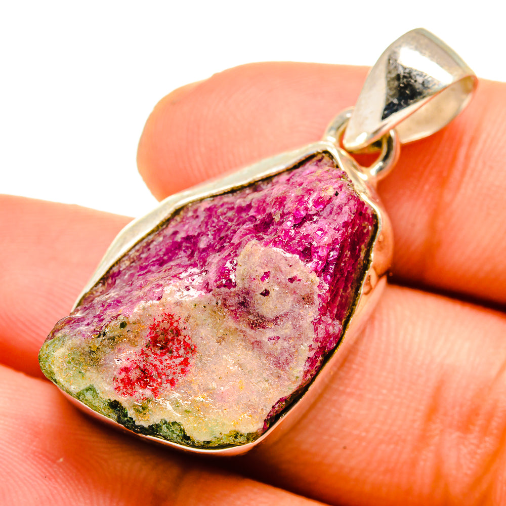 Ruby Zoisite Pendants handcrafted by Ana Silver Co - PD10786