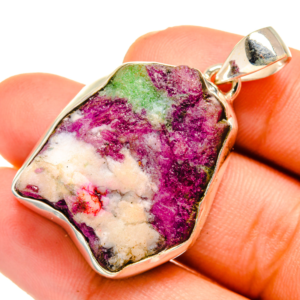 Ruby Zoisite Pendants handcrafted by Ana Silver Co - PD10787