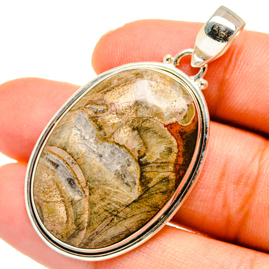 Mushroom Rhyolite Pendants handcrafted by Ana Silver Co - PD10792