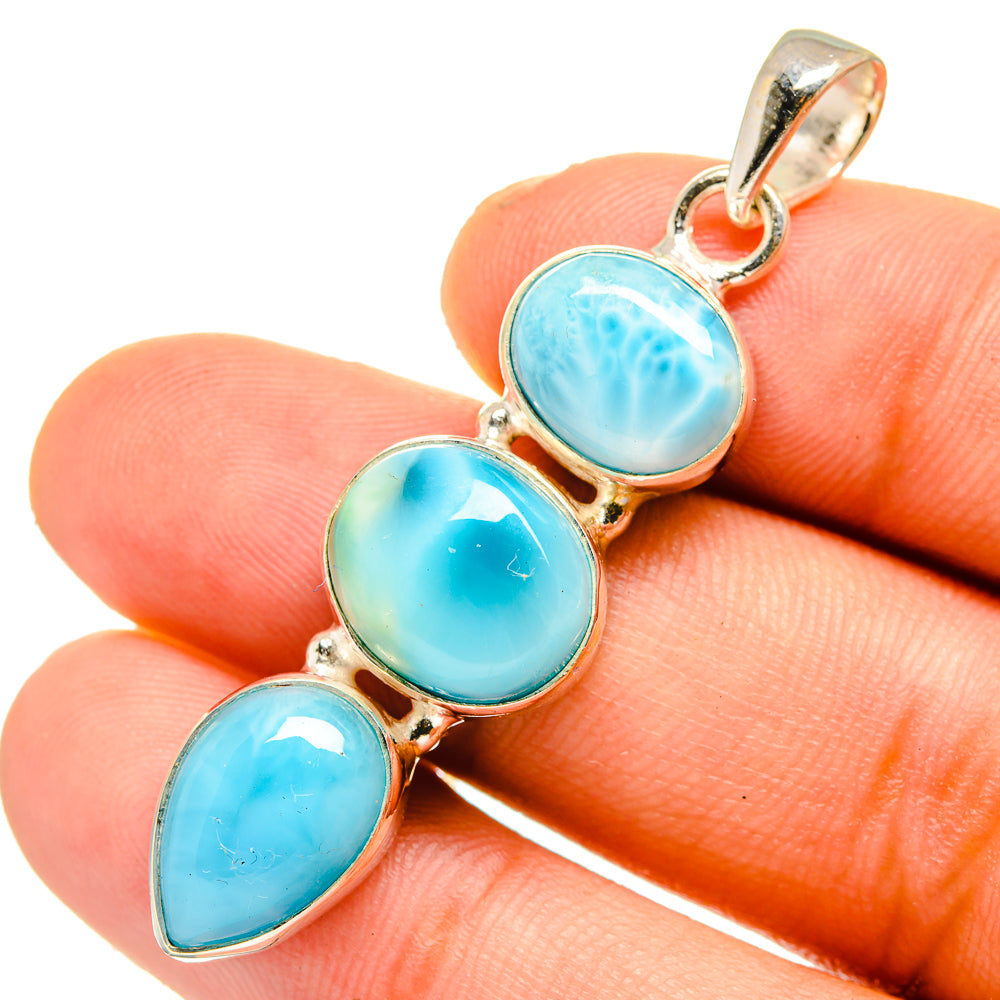 Larimar Pendants handcrafted by Ana Silver Co - PD10796