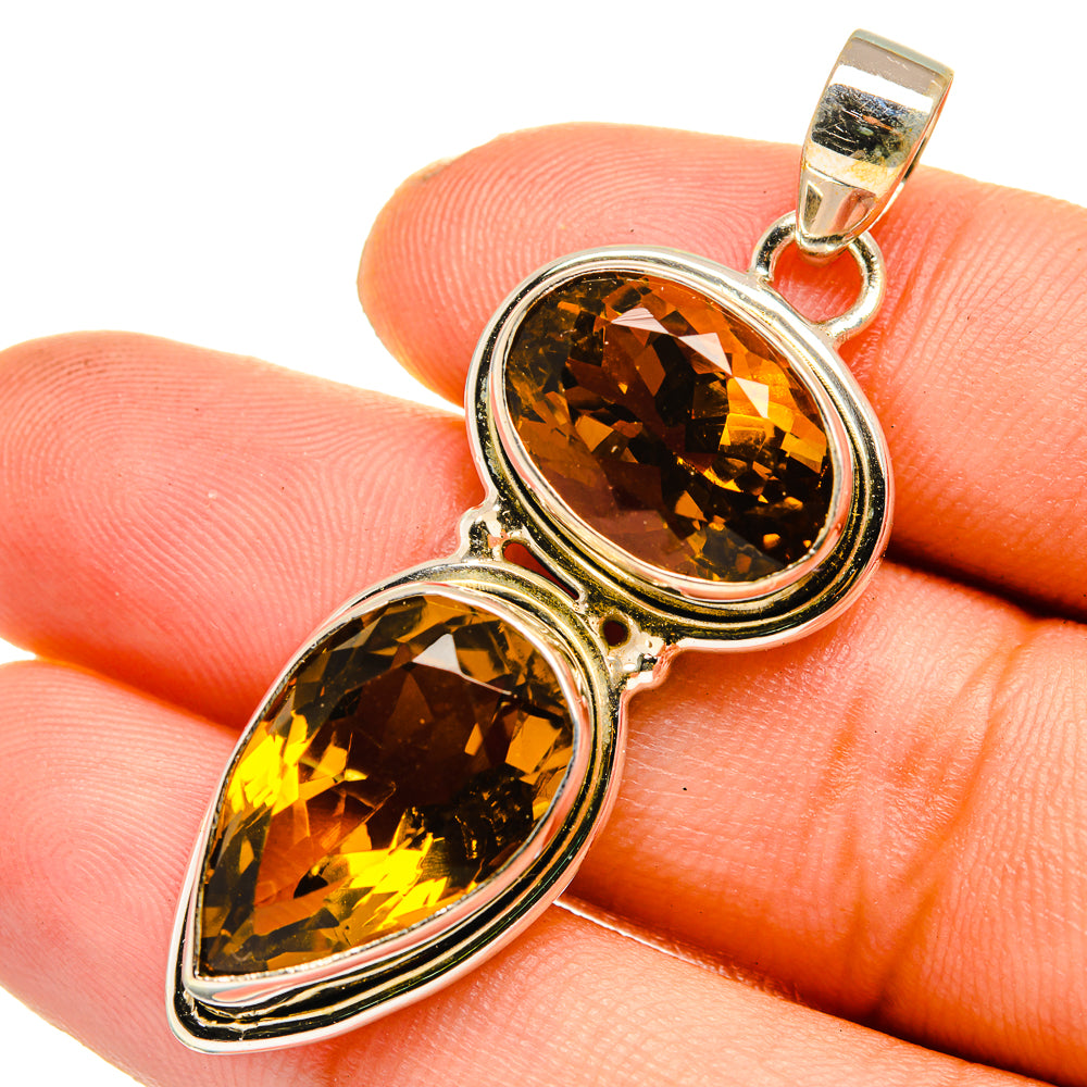 Mandarin Citrine Pendants handcrafted by Ana Silver Co - PD10804