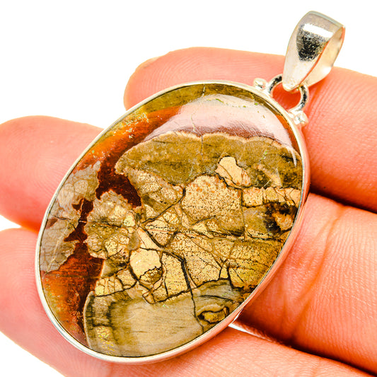 Mushroom Rhyolite Pendants handcrafted by Ana Silver Co - PD10808