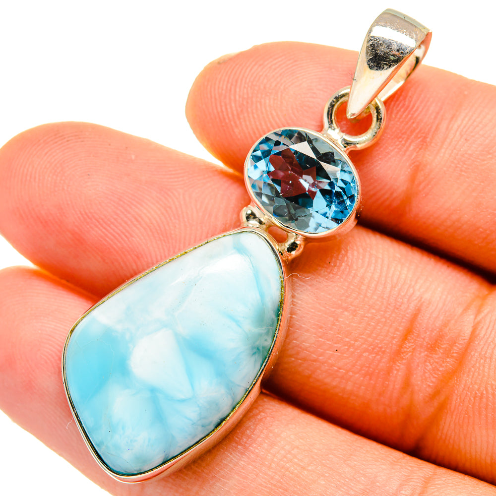 Larimar Pendants handcrafted by Ana Silver Co - PD10819