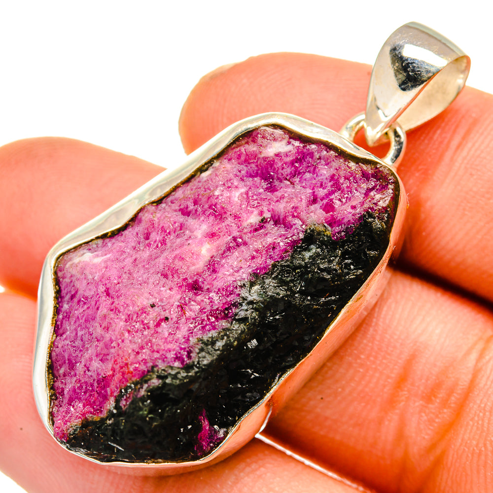 Ruby Zoisite Pendants handcrafted by Ana Silver Co - PD10829