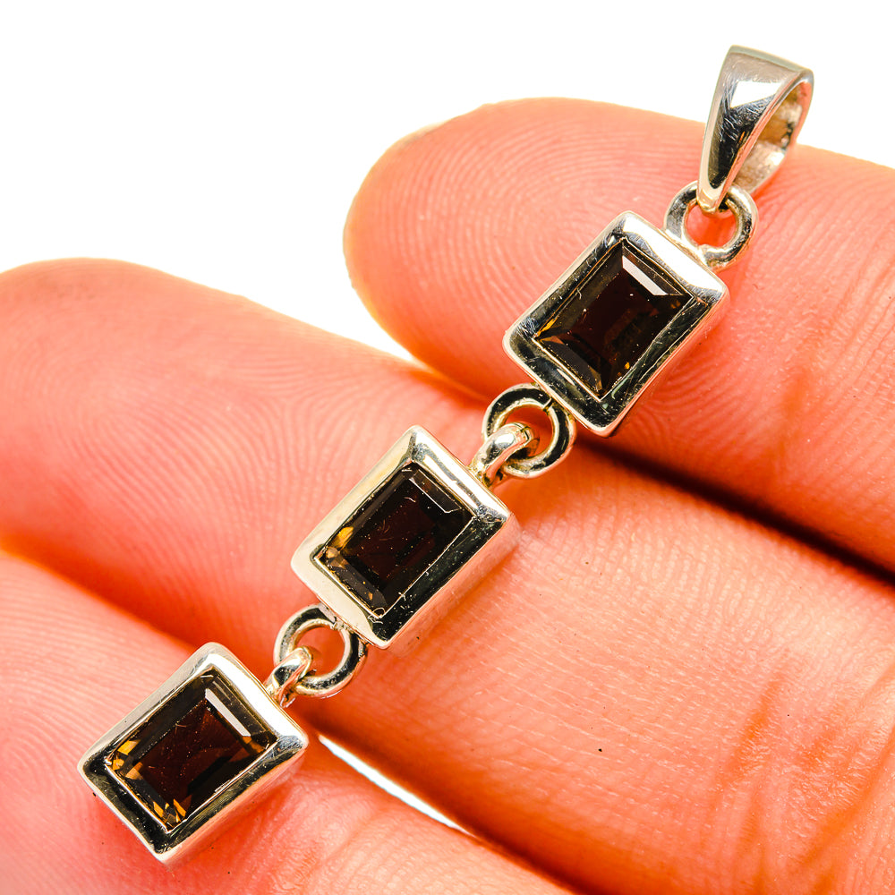 Smoky Quartz Pendants handcrafted by Ana Silver Co - PD10830