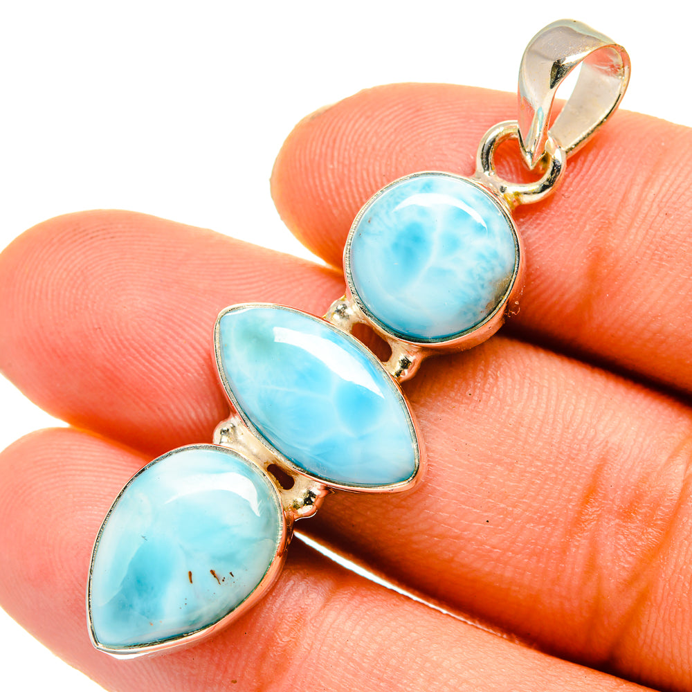 Larimar Pendants handcrafted by Ana Silver Co - PD10831