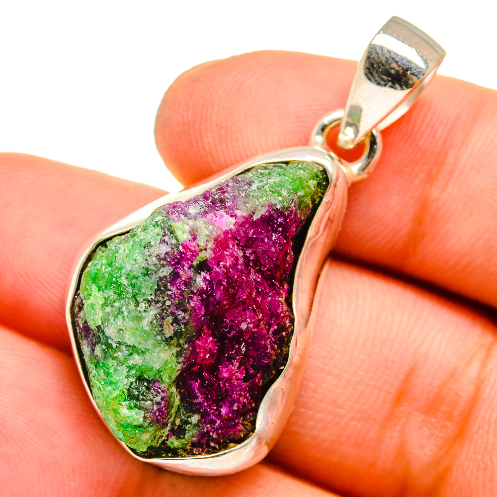 Ruby Zoisite Pendants handcrafted by Ana Silver Co - PD10832