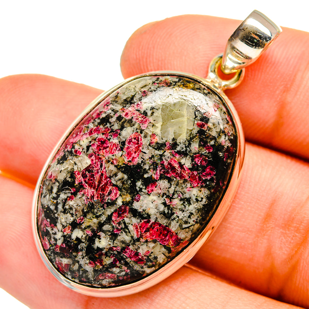Russian Eudialyte Pendants handcrafted by Ana Silver Co - PD10836