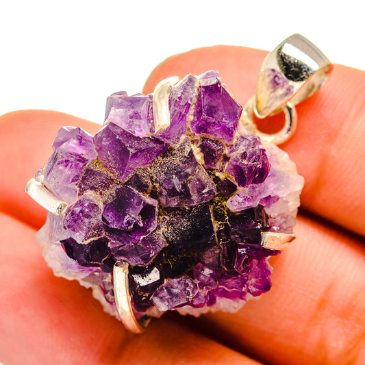 Amethyst Crystal Pendants handcrafted by Ana Silver Co - PD10861