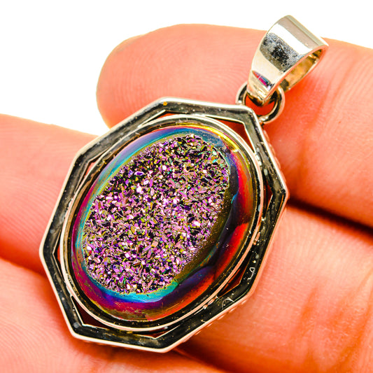 Titanium Druzy Pendants handcrafted by Ana Silver Co - PD10863