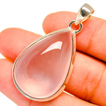 Rose Quartz Pendants handcrafted by Ana Silver Co - PD10864