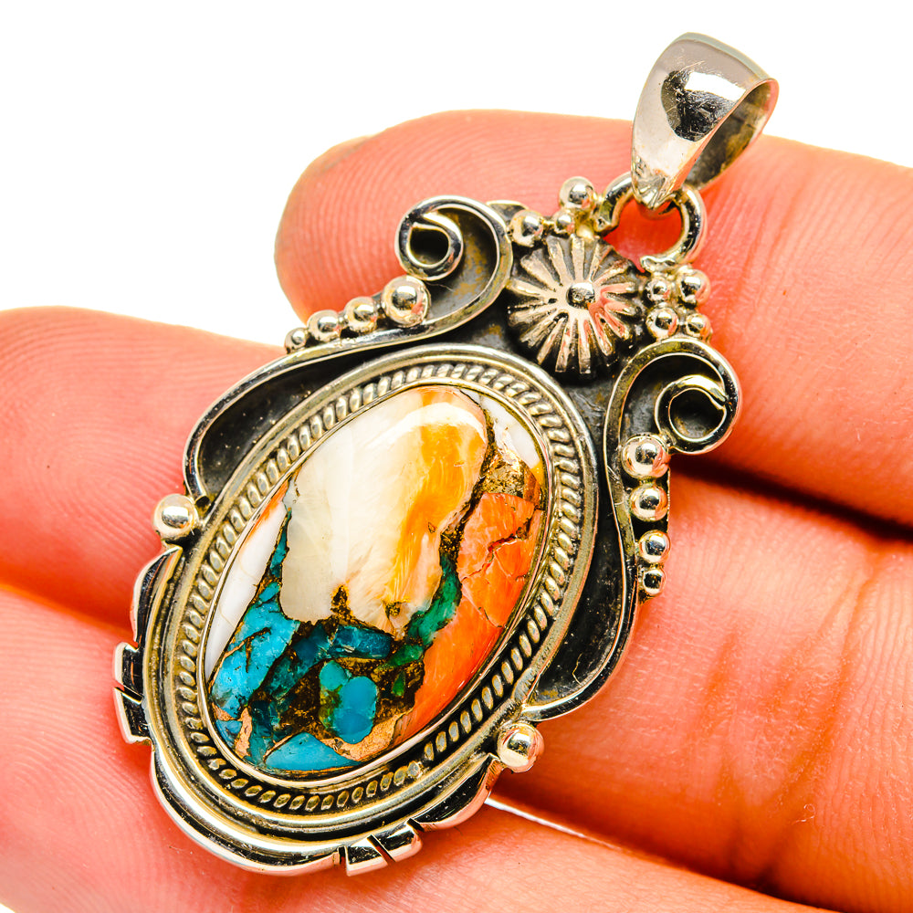 Spiny Oyster Turquoise Pendants handcrafted by Ana Silver Co - PD10866