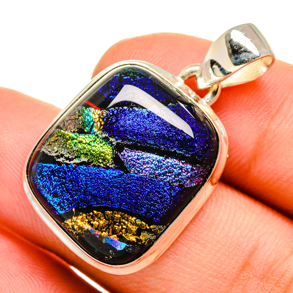 Dichroic Glass Pendants handcrafted by Ana Silver Co - PD10874
