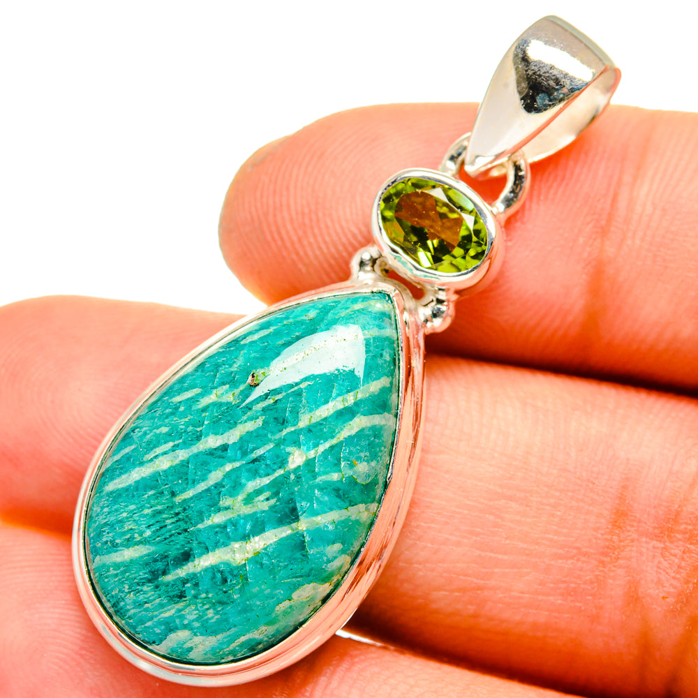 Amazonite Pendants handcrafted by Ana Silver Co - PD10888
