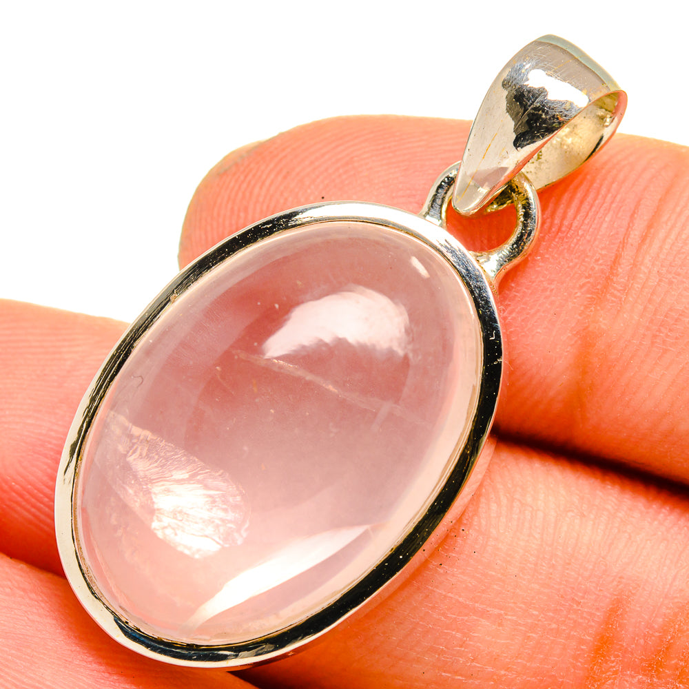 Rose Quartz Pendants handcrafted by Ana Silver Co - PD10899