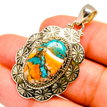 Spiny Oyster Turquoise Pendants handcrafted by Ana Silver Co - PD10901