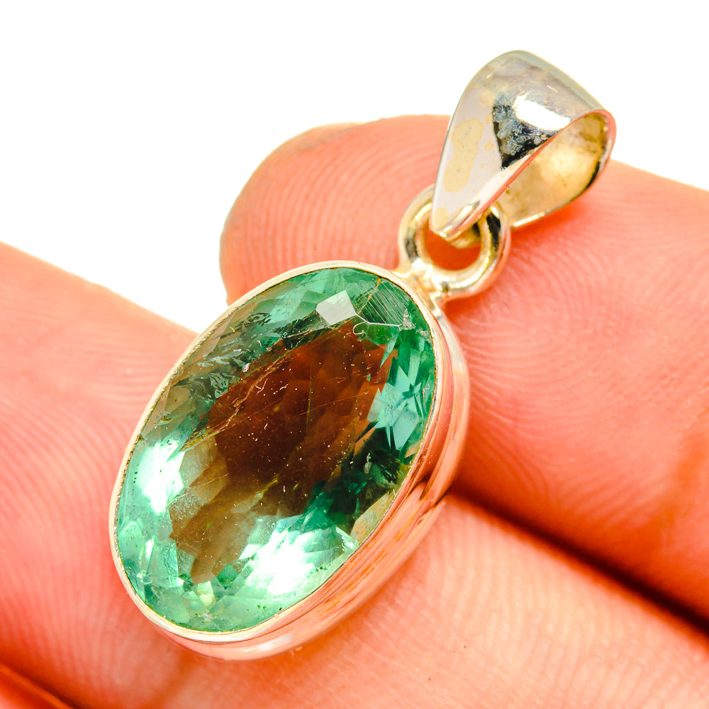 Green Fluorite Pendants handcrafted by Ana Silver Co - PD10903