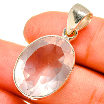 Rose Quartz Pendants handcrafted by Ana Silver Co - PD10905