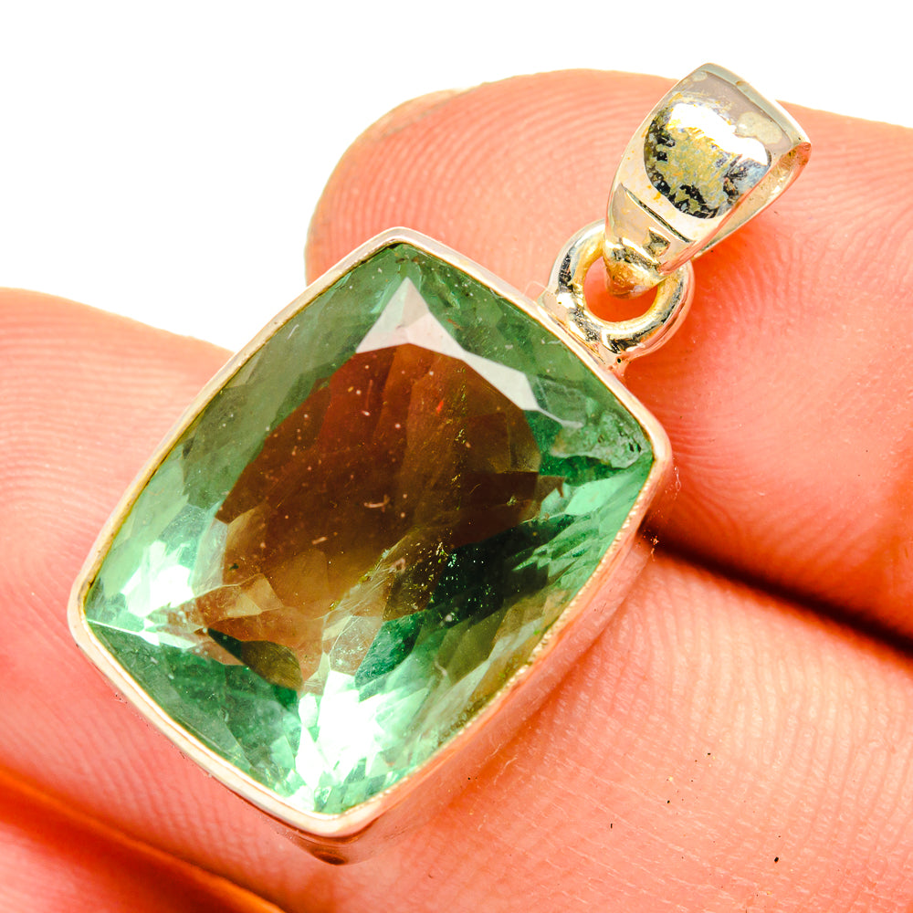 Green Fluorite Pendants handcrafted by Ana Silver Co - PD10911