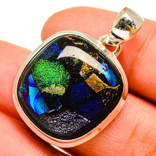 Dichroic Glass Pendants handcrafted by Ana Silver Co - PD10912