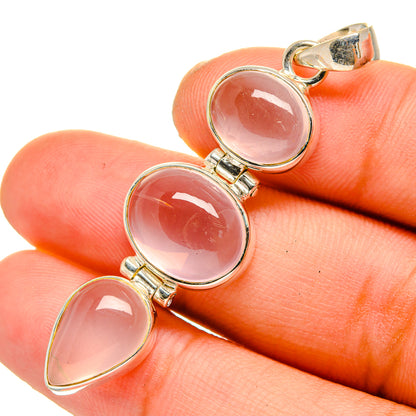 Rose Quartz Pendants handcrafted by Ana Silver Co - PD10914