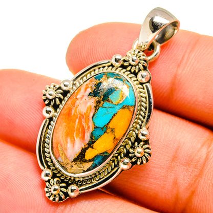 Spiny Oyster Turquoise Pendants handcrafted by Ana Silver Co - PD10915