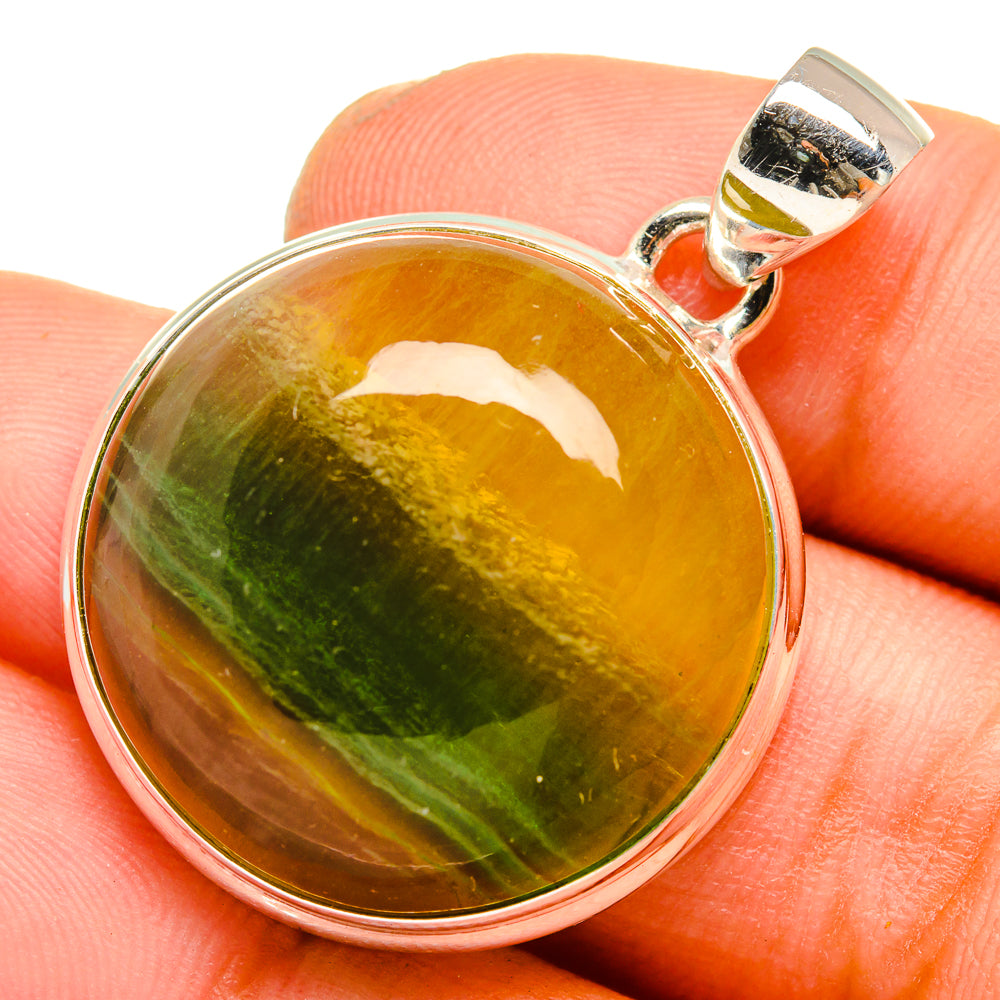 Green Fluorite Pendants handcrafted by Ana Silver Co - PD10918