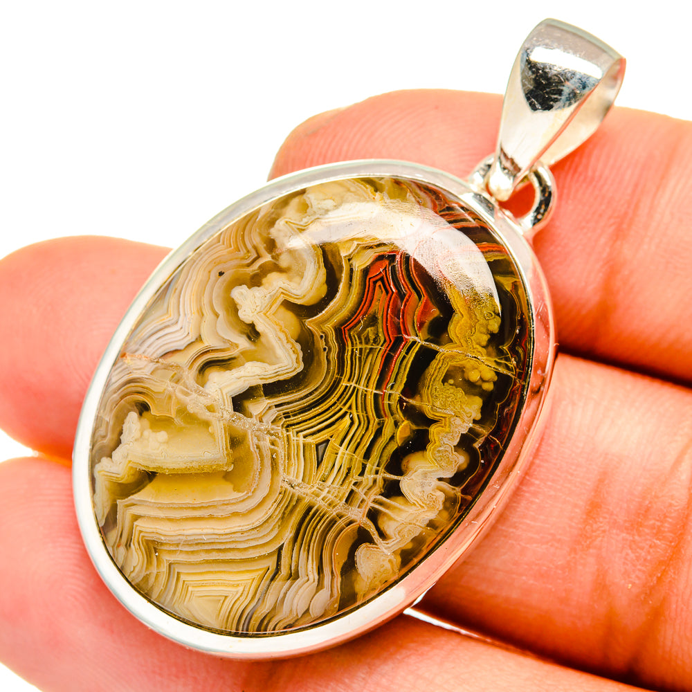 Laguna Lace Agate Pendants handcrafted by Ana Silver Co - PD10921