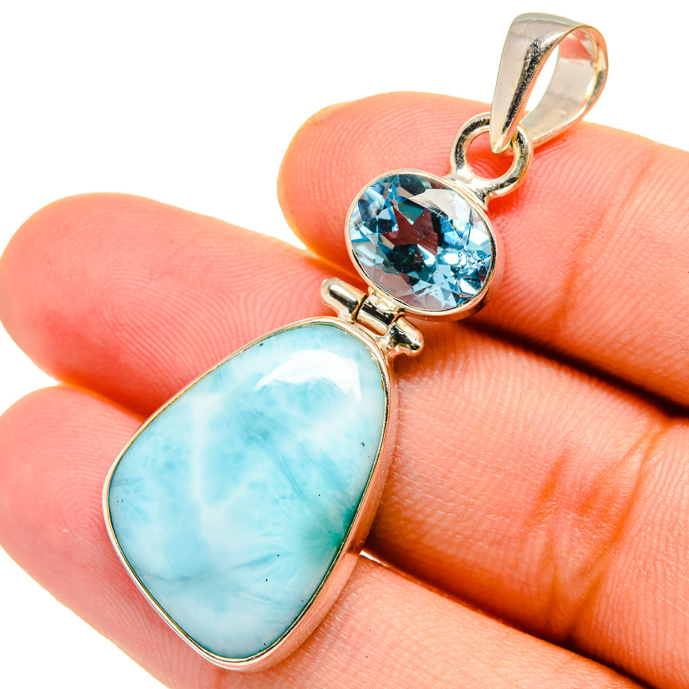 Larimar Pendants handcrafted by Ana Silver Co - PD10936