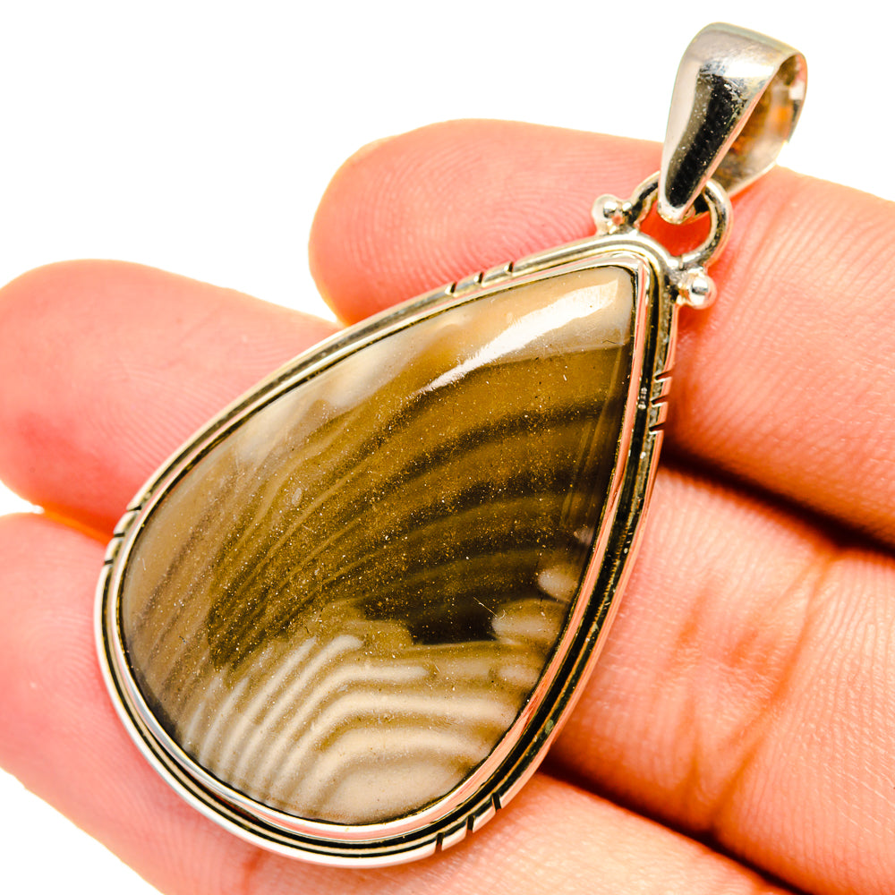 Peanut Wood Jasper Pendants handcrafted by Ana Silver Co - PD10941