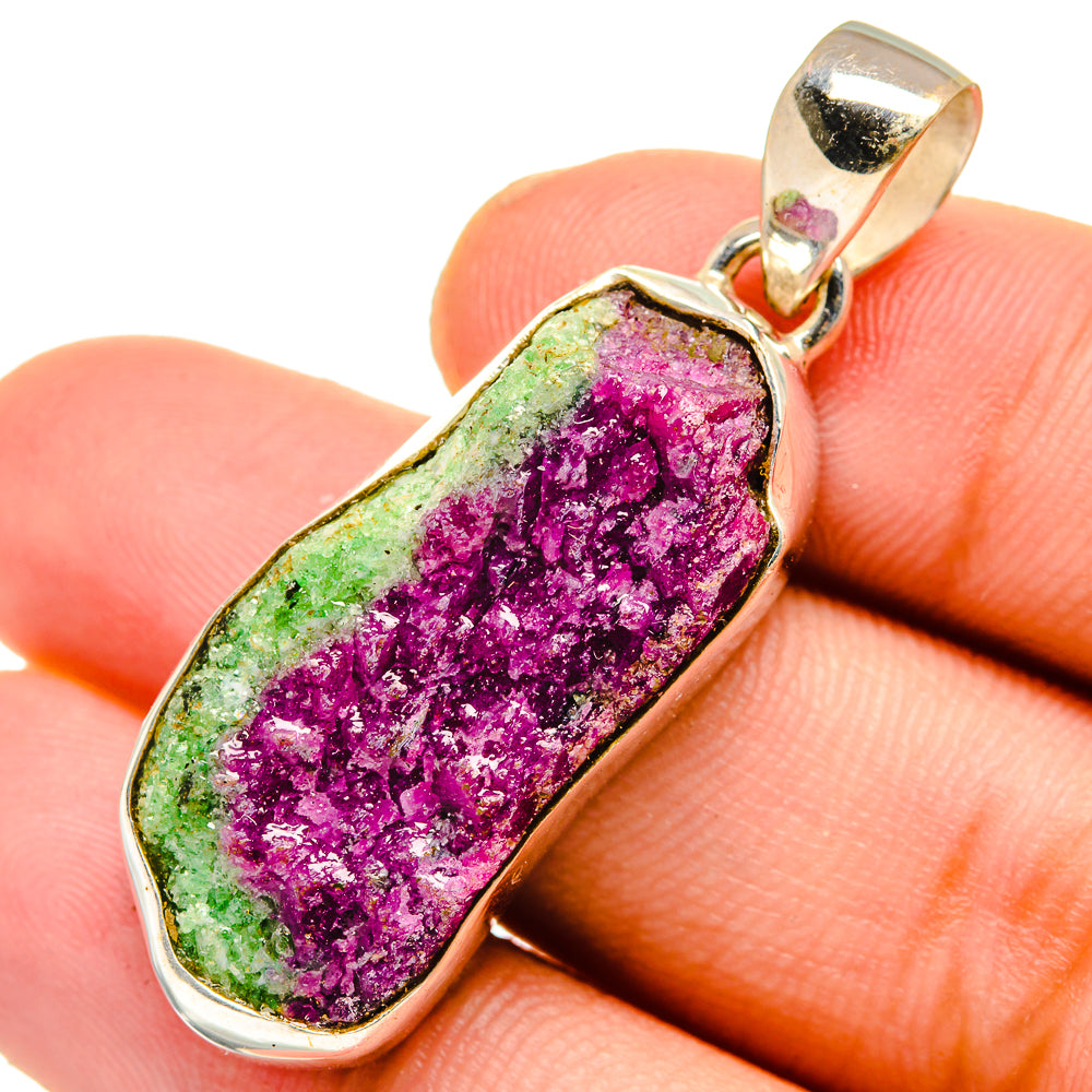 Ruby Zoisite Pendants handcrafted by Ana Silver Co - PD10949
