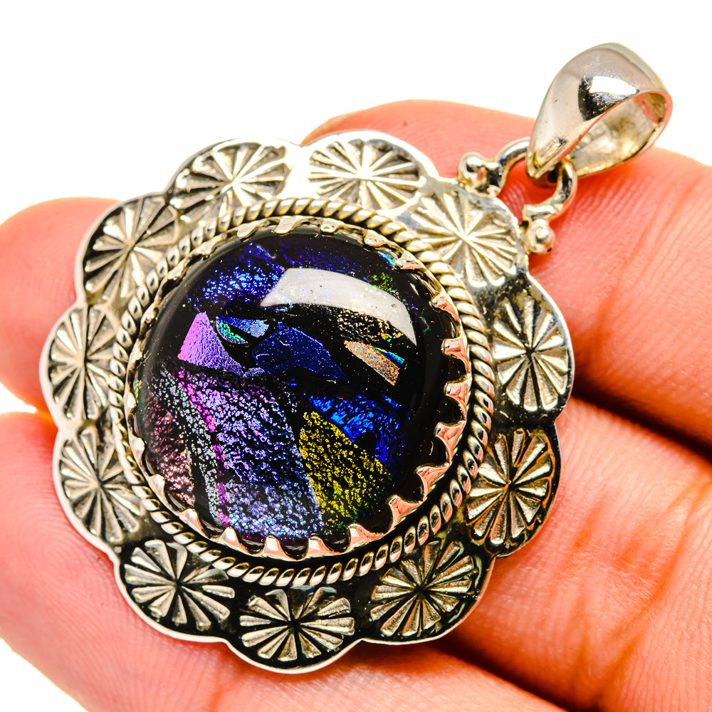 Dichroic Glass Pendants handcrafted by Ana Silver Co - PD10950