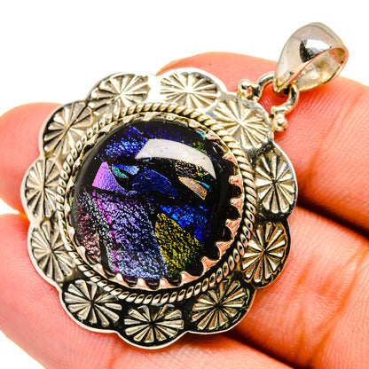 Dichroic Glass Pendants handcrafted by Ana Silver Co - PD10950