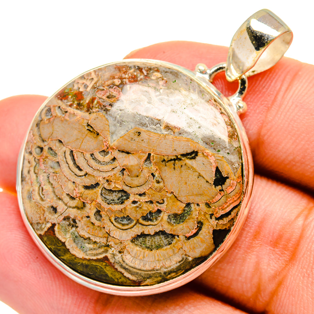 Mushroom Rhyolite Pendants handcrafted by Ana Silver Co - PD10951