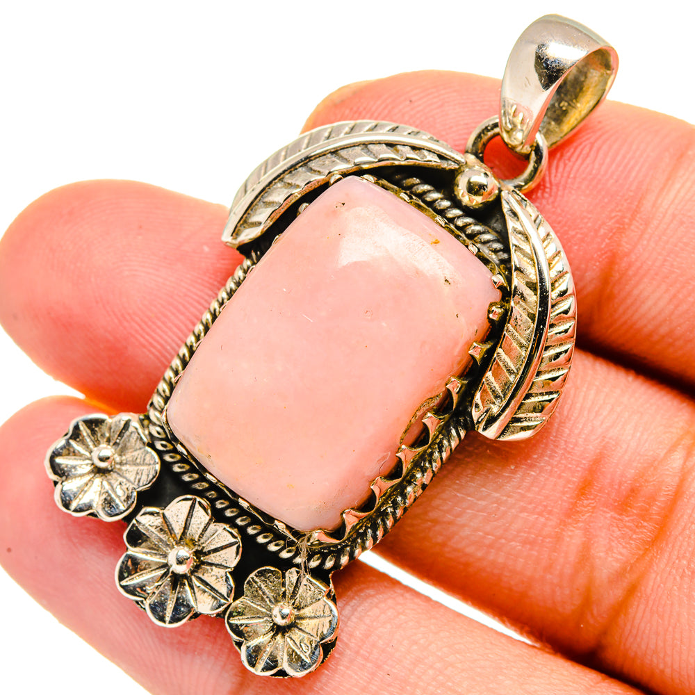Pink Opal Pendants handcrafted by Ana Silver Co - PD10953