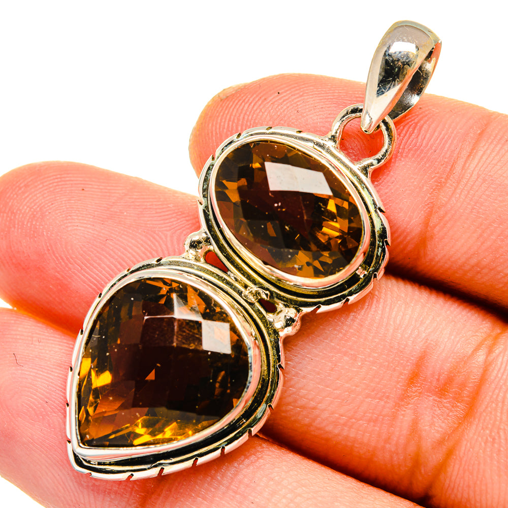 Mandarin Citrine Pendants handcrafted by Ana Silver Co - PD10963