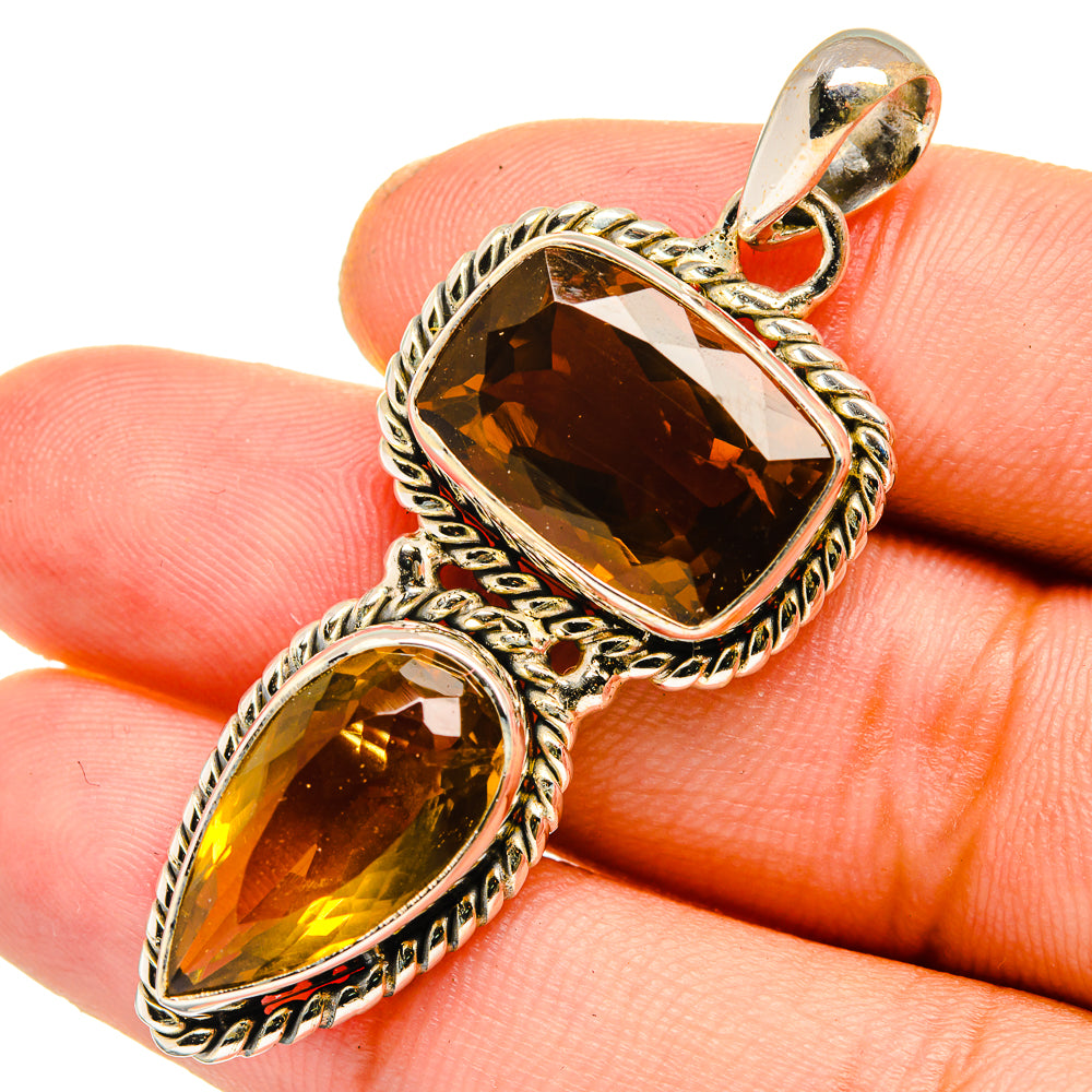 Mandarin Citrine Pendants handcrafted by Ana Silver Co - PD10967