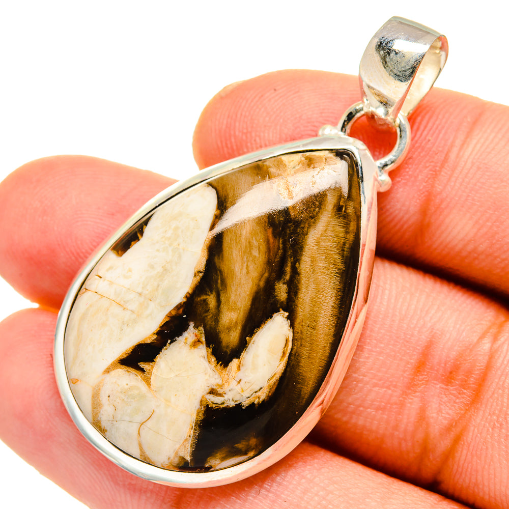 Peanut Wood Jasper Pendants handcrafted by Ana Silver Co - PD10972