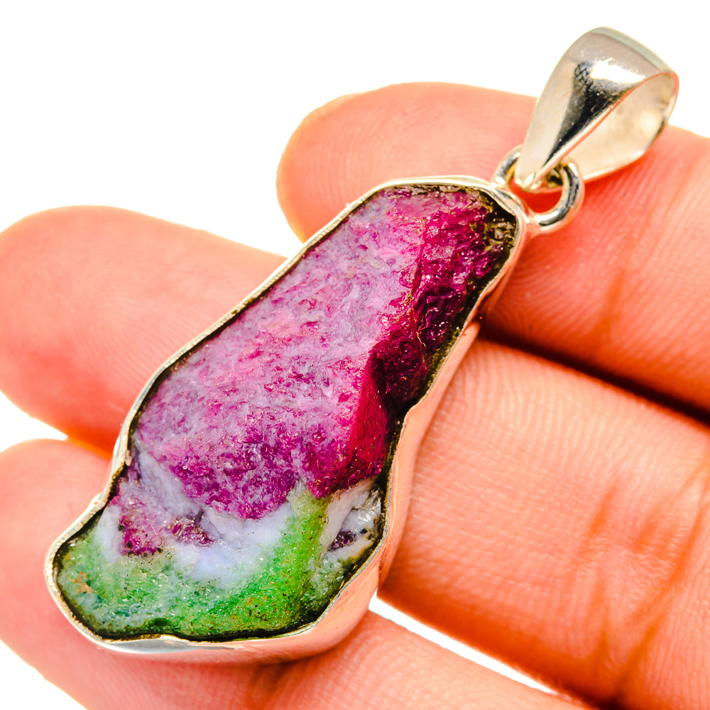 Ruby Zoisite Pendants handcrafted by Ana Silver Co - PD10976