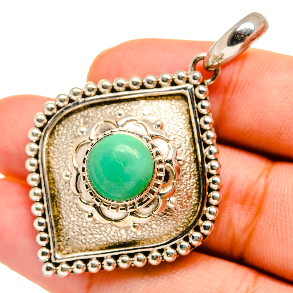 Chrysoprase Pendants handcrafted by Ana Silver Co - PD10991